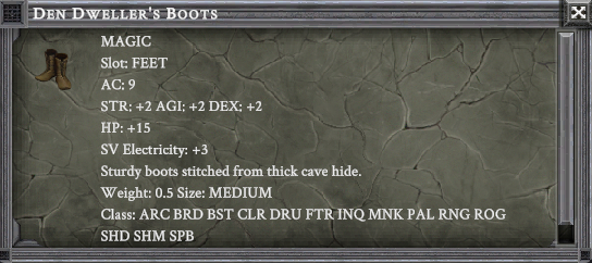 DEN DWELLER'S BOOTS item card